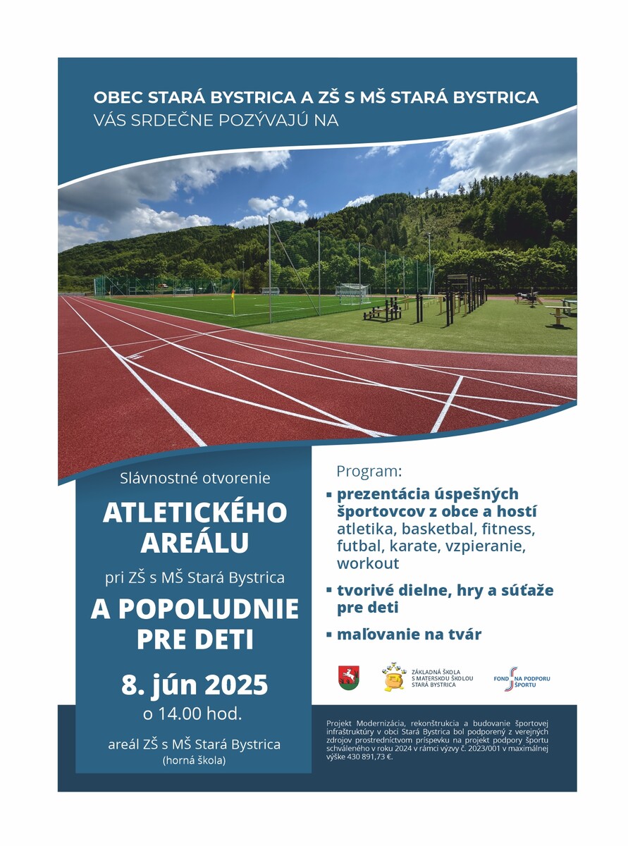 plagat pozvanka atleticky areal stara bystrica